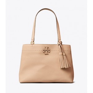 Tory Burch 托里伯奇 女士时尚McGraw三层隔层托特Tote手提袋 54298 devon sand色