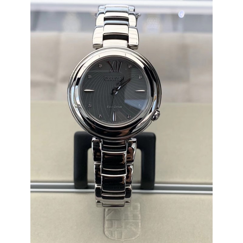 西铁城女表ecodrive看日出收集银em0338-53h